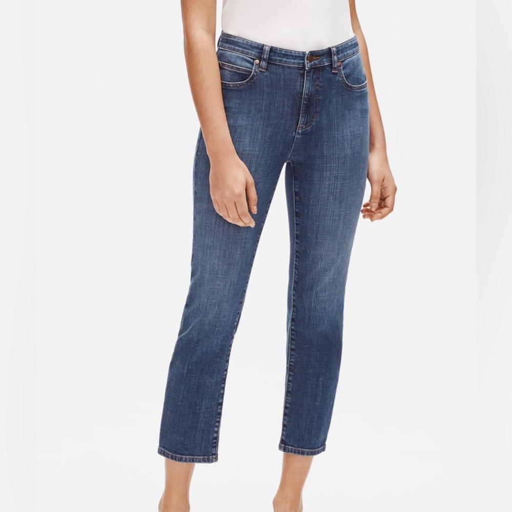 Eileen fisher Organic Cotton Stretch Straight Ankle Jean